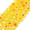 Handmade Millefiori Glass Bead Strands LAMP-J035-8mm-06-2