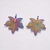 Autumn Theme Natural Leaf Pendants KK-F747-F-3