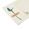 Dried Calla Lily Paper Thank You Greeting Cards AJEW-K043-01G-3