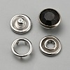4Pcs Brass & Resin Snap Button BUTT-WH0028-79F-1