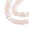 Frosted Transparent Glass Beads Strands GLAA-N054-4mm-03-3