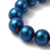 Electroplated Synthetic Magnetic Hematite Beads Strands G-I364-K01-01-3