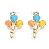 Light Gold Plated Alloy Pendants ENAM-T009-16B-2