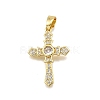 Brass Micro Pave Cubic Zirconia Pendants KK-Z100-43G-02-1