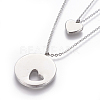 304 Stainless Steel Tiered Necklaces NJEW-E141-22-4