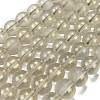 Frosted Transparent Glass Bead Strands GLAA-P065-8mm-01-2