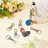   Rainbow Color Zinc Alloy Keychain Clasps FIND-PH0006-46-6