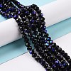 Electroplate Opaque Solid Color Glass Beads Strands EGLA-A044-P2mm-L18-4