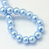 Baking Paint Pearlized Glass Pearl Round Bead Strands HY-Q003-6mm-24-4