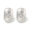 Brass Micro Pave Cubic Zirconia Stud Earrings for Women EJEW-E312-01C-P-1