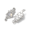 Brass & Resin Flower Connector Charms KK-U052-36P-02-2
