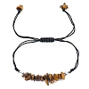 Natural Tiger Eye Braided Bead Bracelets PW-WG14195-10-1