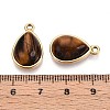 Natural Tiger Eye Teardrop Pendants STAS-N109-210B-G-3