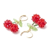 Acrylic Glass Cherry Leverback Earrings EJEW-MZ00444-4
