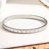 304 Stainless Steel Open Hinged Cuff Bangles WGCEF50-02-1