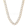 Rack Plating Brass Clear Cubic Zirconia Cup Chain Necklaces NJEW-Q348-02G-1