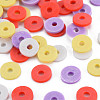 Handmade Polymer Clay Beads Strands CLAY-R089-8mm-T022-2