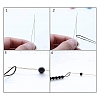 Tarnish Resistant Stainless Steel Collapsible Big Eye Beading Needles SENE-PW0013-02C-2