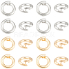 20Pcs 2 Colors Brass Locking Jump Rings KK-BBC0023-07B-1