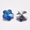 Faceted Glass Rhinestone Charms RGLA-F055-12x12-001BB-2