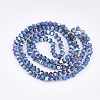 Electroplate Glass Beads Strands X-EGLA-S176-07B-B01-2