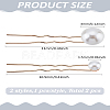 2Pcs 2 Styles Zinc Alloy and ABS Pearl Hairpin OHAR-LP0002-14-2