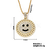 Sparkling Hip Hop Street Dance Alloy Crystal Rhinestone & Enamel Smile Face Pendant Necklaces HF3863-1-1