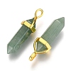 Natural Green Aventurine Double Terminated Pointed Pendants G-G902-B16-2