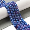 Dyed & Heated Natural Fire Crackle Agate Beads Strands G-P539-B01-03-2
