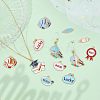 CHGCRAFT 24Pcs 12 Style School Supplies Theme Alloy Enamel Pendants ENAM-CA0001-38-5