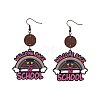 Teachers' Day Printed Wooden Dangle Earrings for Teachers FS-WG20E88-12-2