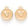 Golden Plated Alloy Enamel Charms ENAM-S118-06V-1