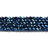 Electroplate Glass Beads Strands GLAA-H021-01A-FP03-2