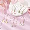 Alloy Heart with Acrylic Beaded Dangle Earrings EJEW-JE05348-4