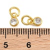 Brass Pave Cubic Zirconia Charms CU-CBA3D67-13G-04-3