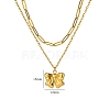 304 Stainless Steel Bowknot Pendant Necklaces LS-NJEW-L182-001G-07-1