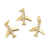 Rack Plating Brass Micro Pave Cubic Zirconia Charms KK-K270-39G-4