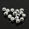 Plating Plastic Acrylic Faceted Round Beads PACR-L002-8mm-S-1