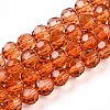 Baking Paint Transparent Glass Beads Strands LS-DGLA-A035-T6mm-A04-1