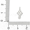 Brass Micro Pave Clear Cubic Zirconia Connector Charms LS-KK-Z094-08P-03-3