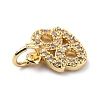 Brass Micro Pave Cubic Zirconia Charms ZIRC-F131-16G-07-3