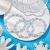 3Pcs 3 Styles Round Acrylic & Glass Beaded Stretch Bracelet Sets BJEW-JB10730-02-2