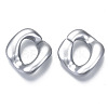Opaque Spray Painted Acrylic Linking Rings OACR-S021-25A-B02-2