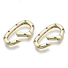 Brass Micro Pave Cubic Zirconia Spring Gate Rings ZIRC-N039-026-NF-3