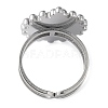 Non-Tarnish 304 Stainless Steel Open Cuff Ring Components STAS-Q308-04P-3