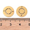 PVD Vacuum Plating 201 Stainless Steel Hollow Flat Round Links FIND-R149-03O-G-3