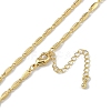Rack Plating Brass Oval Link Chain Necklaces for Women NJEW-K382-16B-G-2