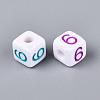 Opaque Acrylic European Large Hole Beads SACR-N020-01A-07-3