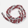 Electroplate Opaque Glass Beads Strands EGLA-A034-P8mm-M06-2
