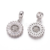 Brass Micro Pave Clear Cubic Zirconia European Dangle Charms OPDL-L016-01P-2